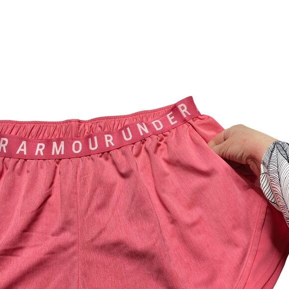 Under Armour Pink Lemonade Running Athletic Shorts Sz XXL - Picture 6 of 12